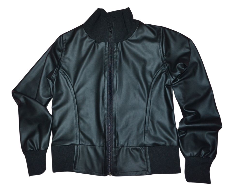 Chaqueta de Cuerina Negra Estilo Moderno y Motorizado  - Unisex